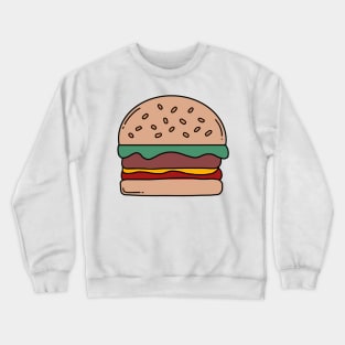 Burger Drawing Crewneck Sweatshirt